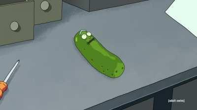 Justin Roiland struggling to keep it together while voice acting for Pickle Rick