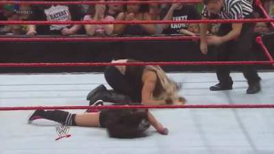 Kaitlyn delivers a devastating spear to AJ Lee, but it’s not enough for the win (Payback 2013)