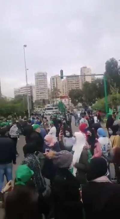 Nabih Berri supporters protesting against corruption and the latest increases of university fees.