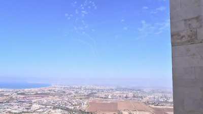 Iron dome in action Haifa