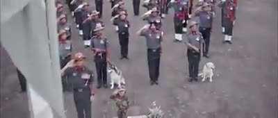 Indian Army heard the viral singing of National Anthem by a 5 yr old girl named Esther Hnmate from Mizoram. They traced her &amp; with army band recorded the National Anthem. Results were simply mesmerising. See the girl in uniform too. Jai Hind 🇮🇳