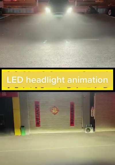 Model Y matrix headlights demonstration