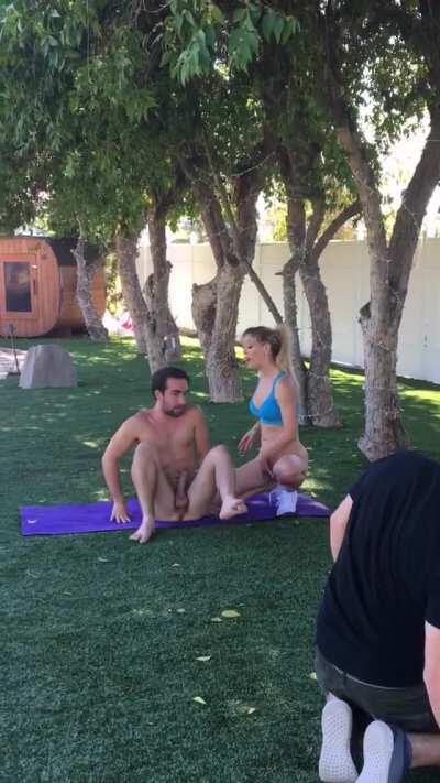 Cherie DeVille Practicing Positions Before Shooting - Mylf Gets Physical