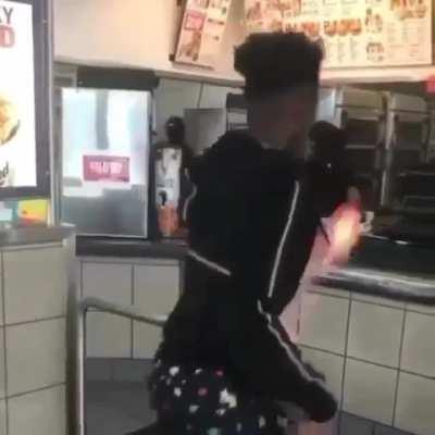 Man Throws Firecrackers inside a KFC 🧨 