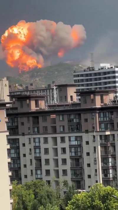 A local residents view of the accidental Chinese rocket launch..