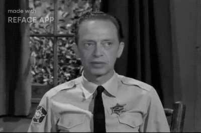 Steve Buscemi as Don Knotts on the Andy Griffith Show