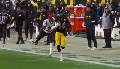 Watching Pickens laugh at a Bengals defender as he walks into the endzone is just beautiful 