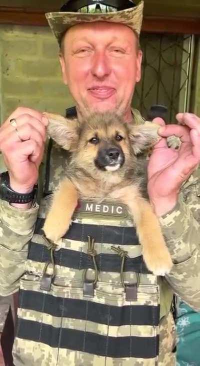 Zaluzhny has baby Yoda and this Medic has puppy Yoda.