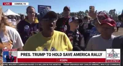 Qanon dumbfuck at Trump rally says right now we are living under a “satanic system” and “Satan is on his job,” and “we got to take this country back for God” .. “we got to take this country back for Jesus Christ.”