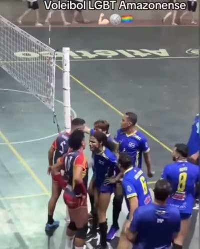 Casual Brazilian Voleyball Fight