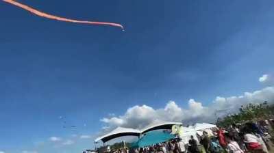 3 Year Old Girl Being Flown Into Sky After Getting Caught In Kite