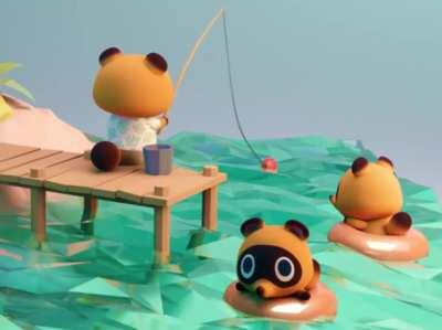 A snippet of Tom and the Nooklings having a day off at the beach (rendered with Maya) (not the creater myself, link at comment)