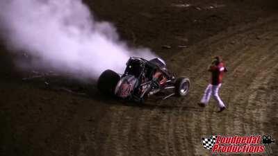 Sprintcar rear axle failure