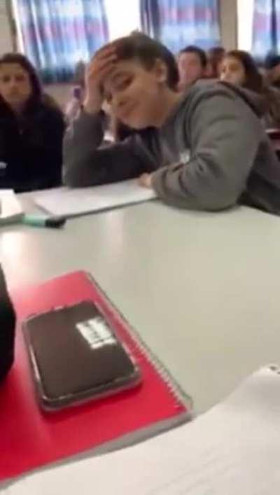 Kid asks teacher if he can eat some fruit in class