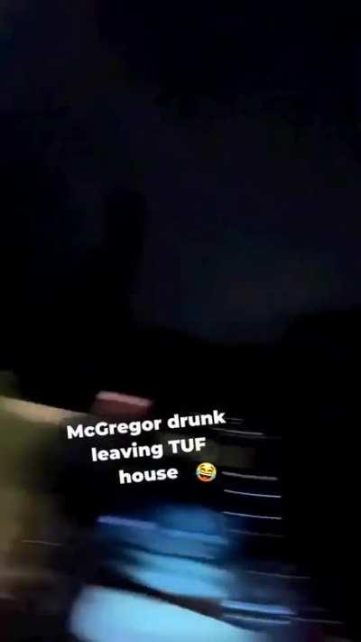 Conor McGregor drunk outside TUF house. Is he not taking it seriously?