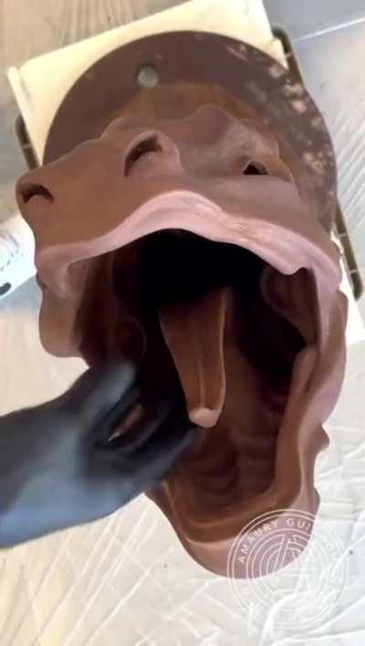 Art work made of chocolate