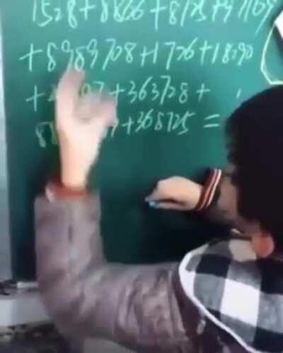 Prodigy Kid with Mind Boggling Calculations