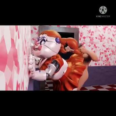 Circus baby gets pounded against wall