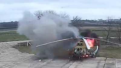 Drone attack to Russian helicopter in Transnistria 