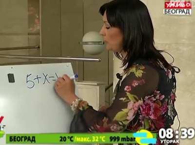 when doing simple math on live TV