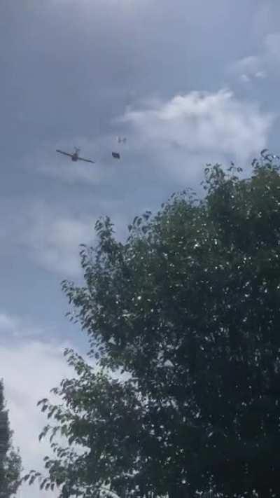 Walmart drone making a delivery