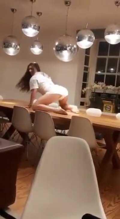 WCGW dancing on the table