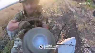 Ukrainian sappers of a rapid response unit of the State Border Guard Service planted around 30 AT mines to prevent Russian mechanized assaults in the Kupyansk direction. The results: Two Russian BMPs and one enemy tank blew up. 