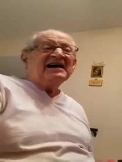 98 year old father reaction to finding out his age