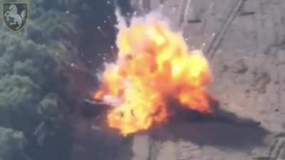 Russian BMP hits AT mine and explodes. Published 25/09/2024 by the 1st Tank Brigade &quot;Severia&quot; of Ukraine