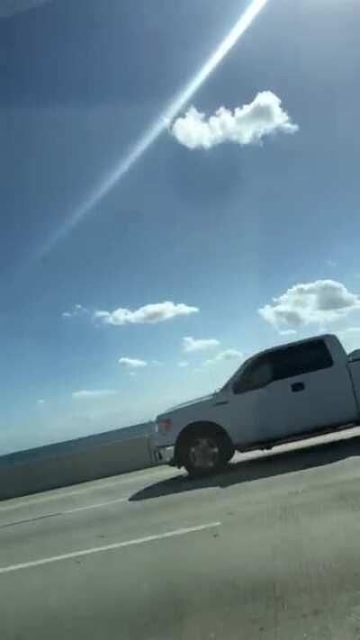 Trump caravan on the Howard Frankland yesterday.