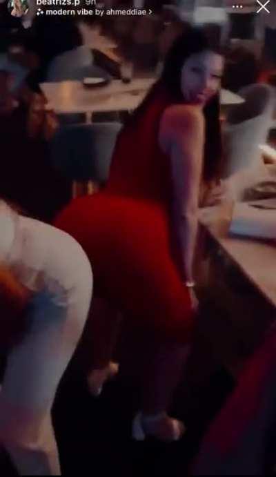 Tight red dress