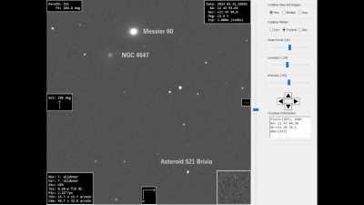 Asteroid 521 Brixia Passing Near Messier 60 (M60)