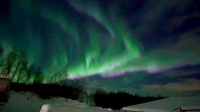 🔥Opening the door to this view of Northern Lights..