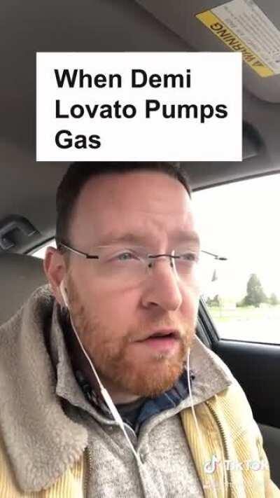 When Demi Lovato Pumps Gas