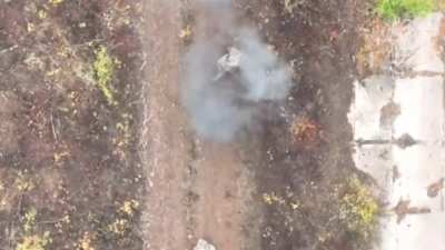 Ukrainian soldiers targeted by Russian drone drop grenades