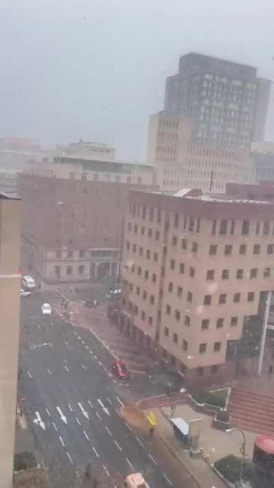 Johannesburg experiencing rare snow event
