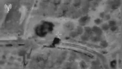 Israel Air Force video purporting to show rocket launcher in Kelat Deba, Lebanon, used in today's attacks being destroyed by IAF strike, and of a Hezbollah military structure in the al-Khyam area also attacked by IAF strike. Via IDF on X.