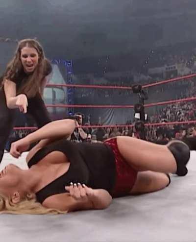 Trish Stratus being tormented