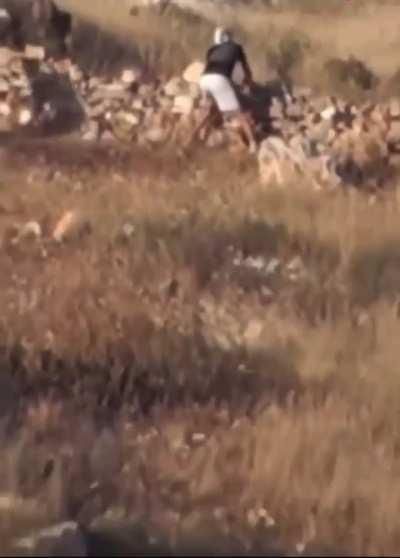 Israeli soldier being stoned by Palestinians