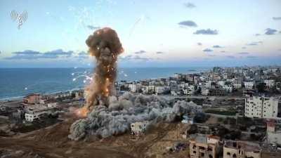 Destruction of buildings said to be Hamas infrastructure. Gaza.