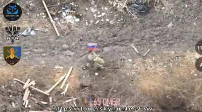 SkyHunters BUAR of 65 OMBr work on Russian infantry in Robotyne, Zaporizhzhia *VERY NSFW*