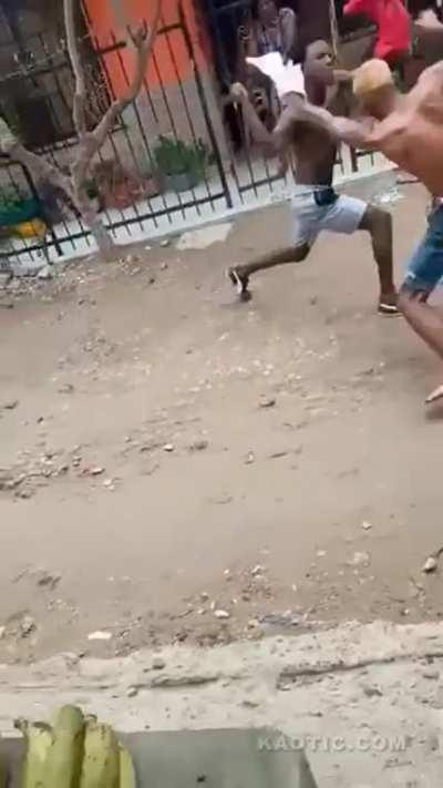 Two Colombian Men Have an Old Fashioned Sword Fight Using Machetes