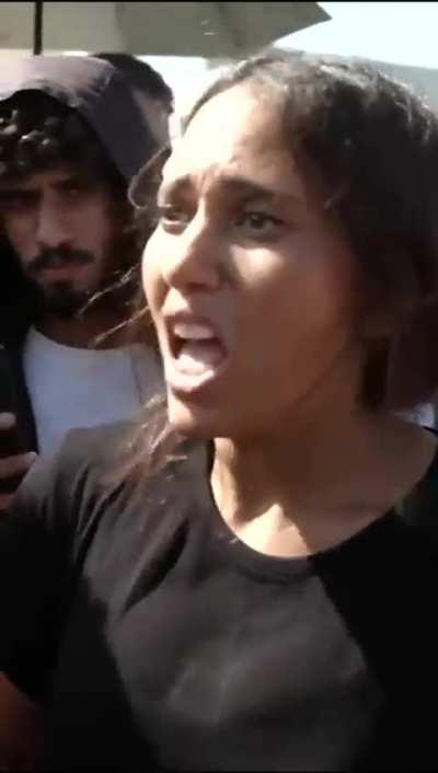 That Egyptian protester is just great!

Listen to her!