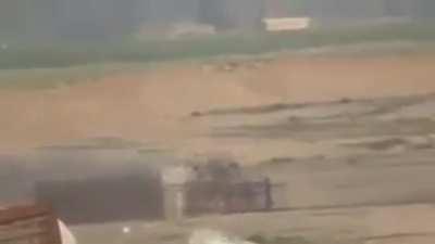 peshmerga destroys incoming ISIS bomb strapped suicide car. march 2015 translation in the comments.