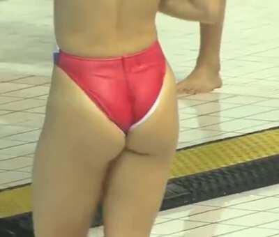 Beautiful Women's Diving Star Meghan Houston Struggles with Wedgie at Competition 9