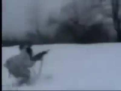 Chechen rebels attack on Russian patrol (Chechnya, early 2000s)