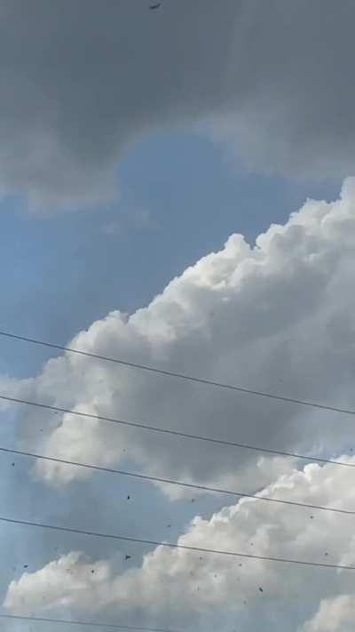 Terrifying Formation of a Tornado not far from Guy filming