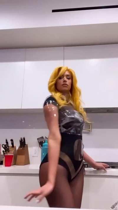 Booty in “Barbarella” costume