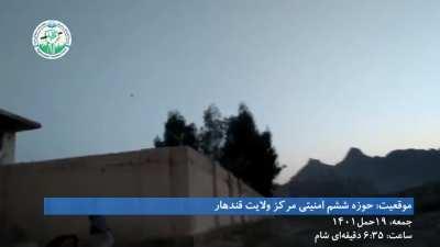 The Afghan Freedom Front targeted a Taliban camp on the edge of Kandahar City with a grenade this evening 4/8/22