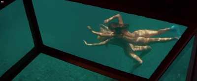 Kelly Brook and Riley Steele legendary scene from Piranha 3D